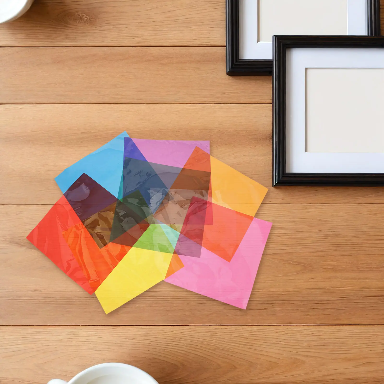 

90 шт. цветных листов целлофана, разноцветная прозрачная упаковочная бумага для поделок, подарков, декораций, упаковки конфет