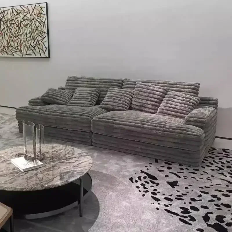 

Design Filler Living Room Sofas European Beige Luxury Floor Compressed Sofas Puffs Recliner Modern Divani Soggiorno Furniture