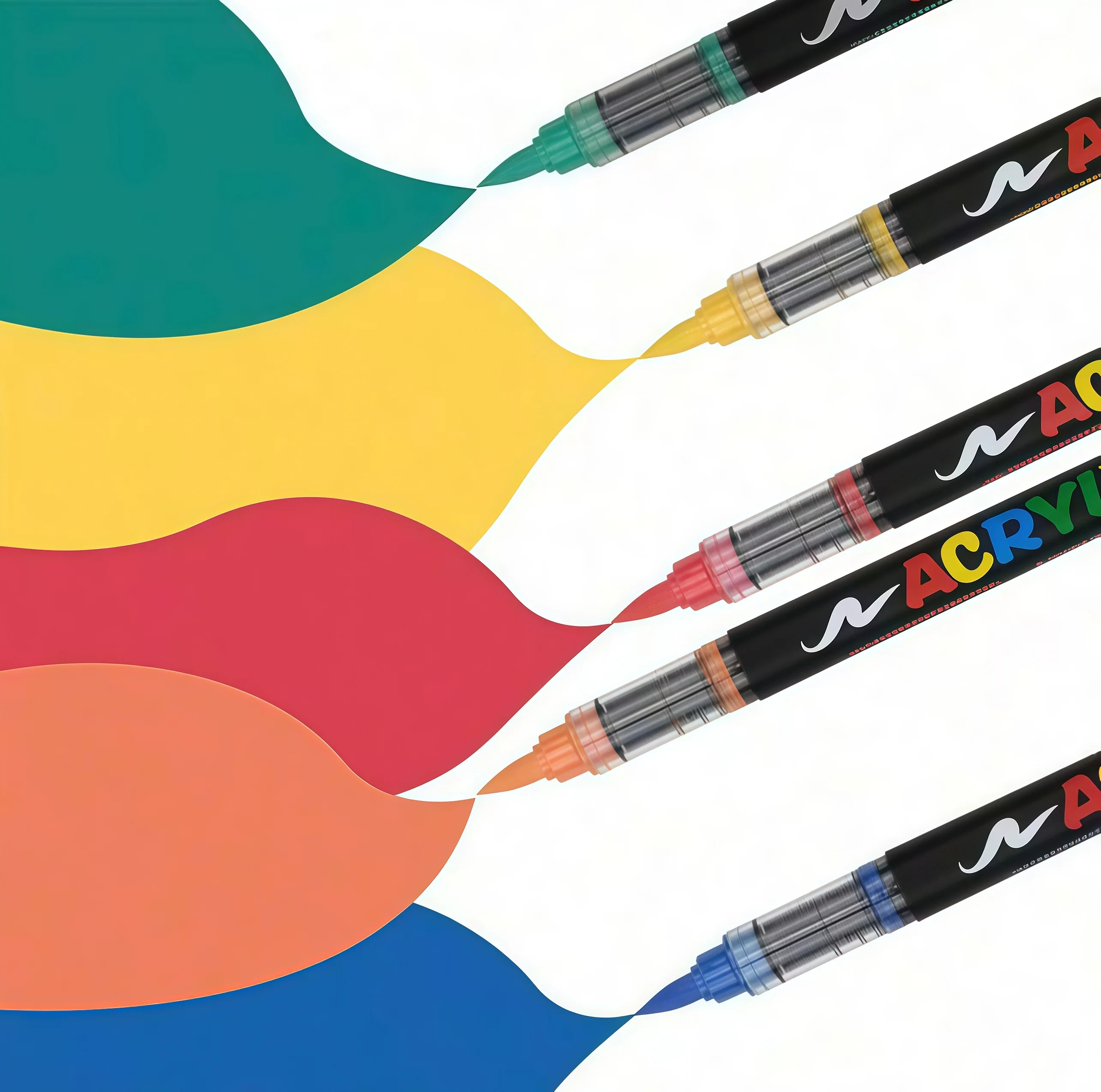 12-72 Colors Professional Acrylic Art Markers Pen Set,Painting On Stone,Wood,Ceramic,Metal,Glass,Gift For Student And Friend image 4