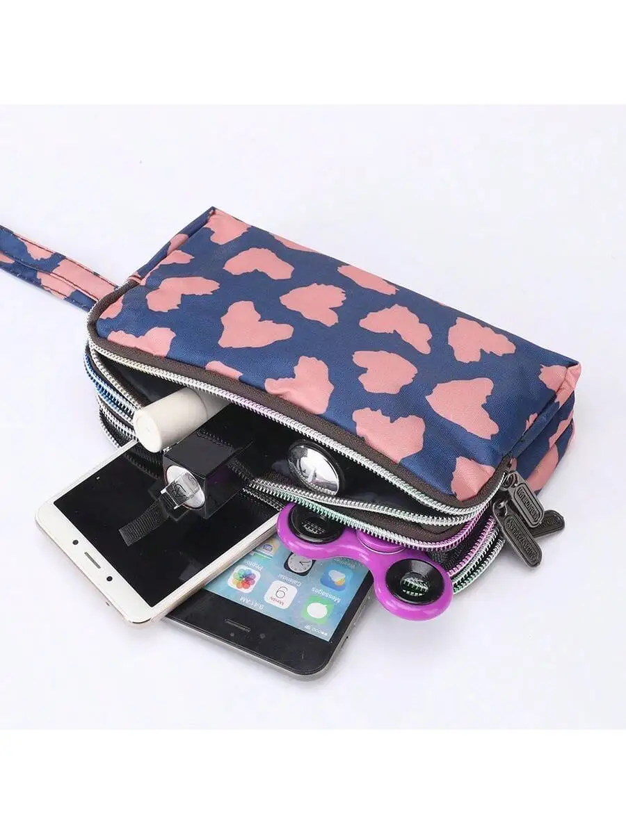 

Women's Clutch bag Three-layer long purse Women's clutch bag Large capacity key purse purse casual mobile phone bag