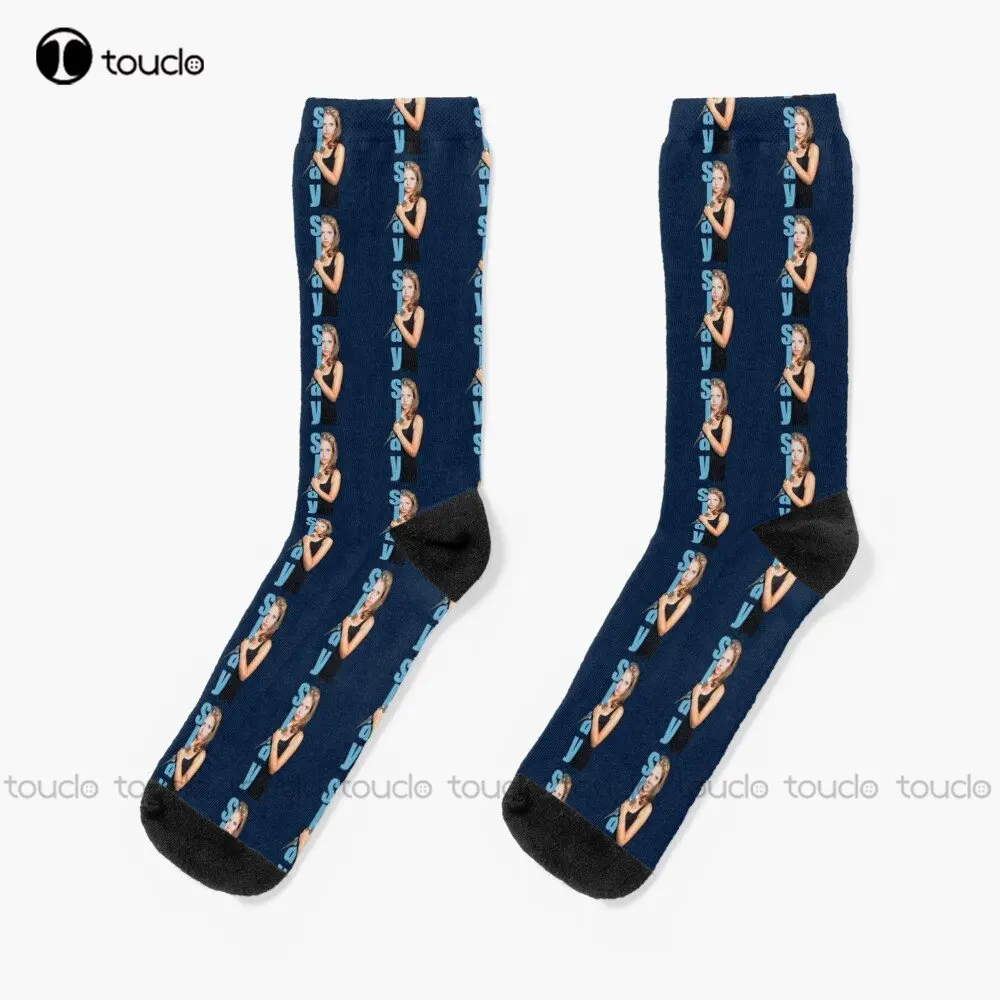 Slay - Buffy The Vampire Slayer Socks Long Socks For Women 360° Digital Printing Custom Gift Streetwear Funny Sock New Popular