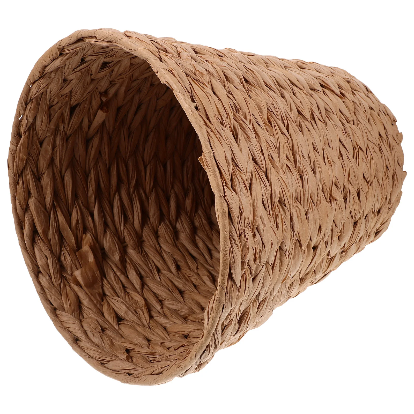 

Paper Rope Woven Storage Basket Handcrafted Storage Container for Household Sundries Makeup Snacks Woven Basket