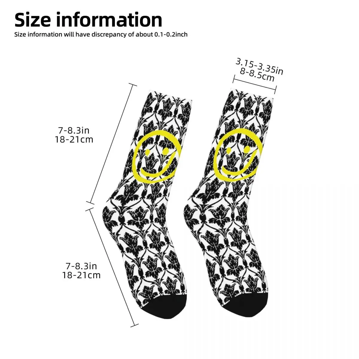 Chaussettes design papier peint Sherlock, bas Harajuku, chaussettes longues toutes saisons, accessoires pour cadeau d'anniversaire unisexe, haute qualité