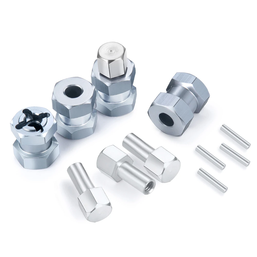 MIBIDAO Metal 20mm Hex Wheel Hub Drive Adaptor 12/15/25/30mm Extension Combiner Coupler for 1/10 RC Crawler Car Truck