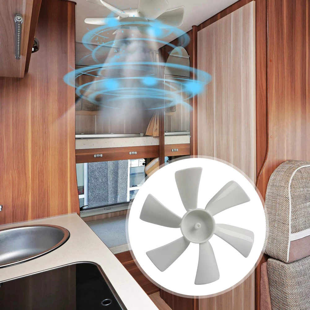 RV Badkamer Vent Fan D Gat RV Vent Fan Blade 6 Blades Vervanging Fan Blade voor Elixir Ventline 12 Volt Motor Dak Vent