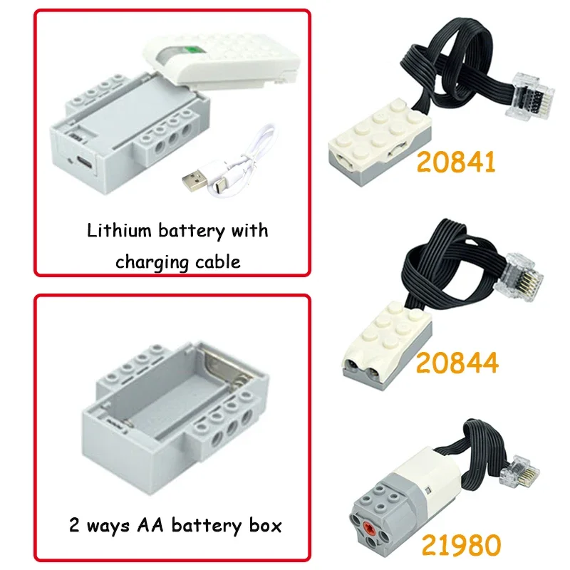 Pasuje do MEDIUM MOTORS 21980 45303 Building Blocks 1-częściowy zestaw zabawek z elektrycznymi częściami PF Pasuje do piasty Wedo 45300 i oprogramowania WeDo 2.0