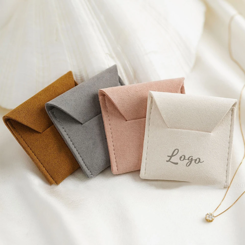 

Роскошная сумка для ювелирных изделий с логотипом, высокое качество, 1,4 мм, микрофибра, подарочная упаковка, кольцо, ожерелье, органайзер, чехол, конверт, мешок для пыли с клапаном