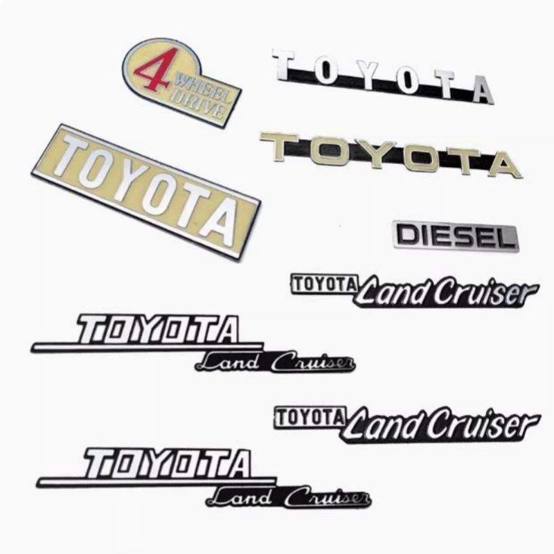 CChand Metal body Logo set for RC4WD 1/10 Gelande II Cruiser/FJ40 1:10 scale Rock Crawler Truck RC Car Option parts