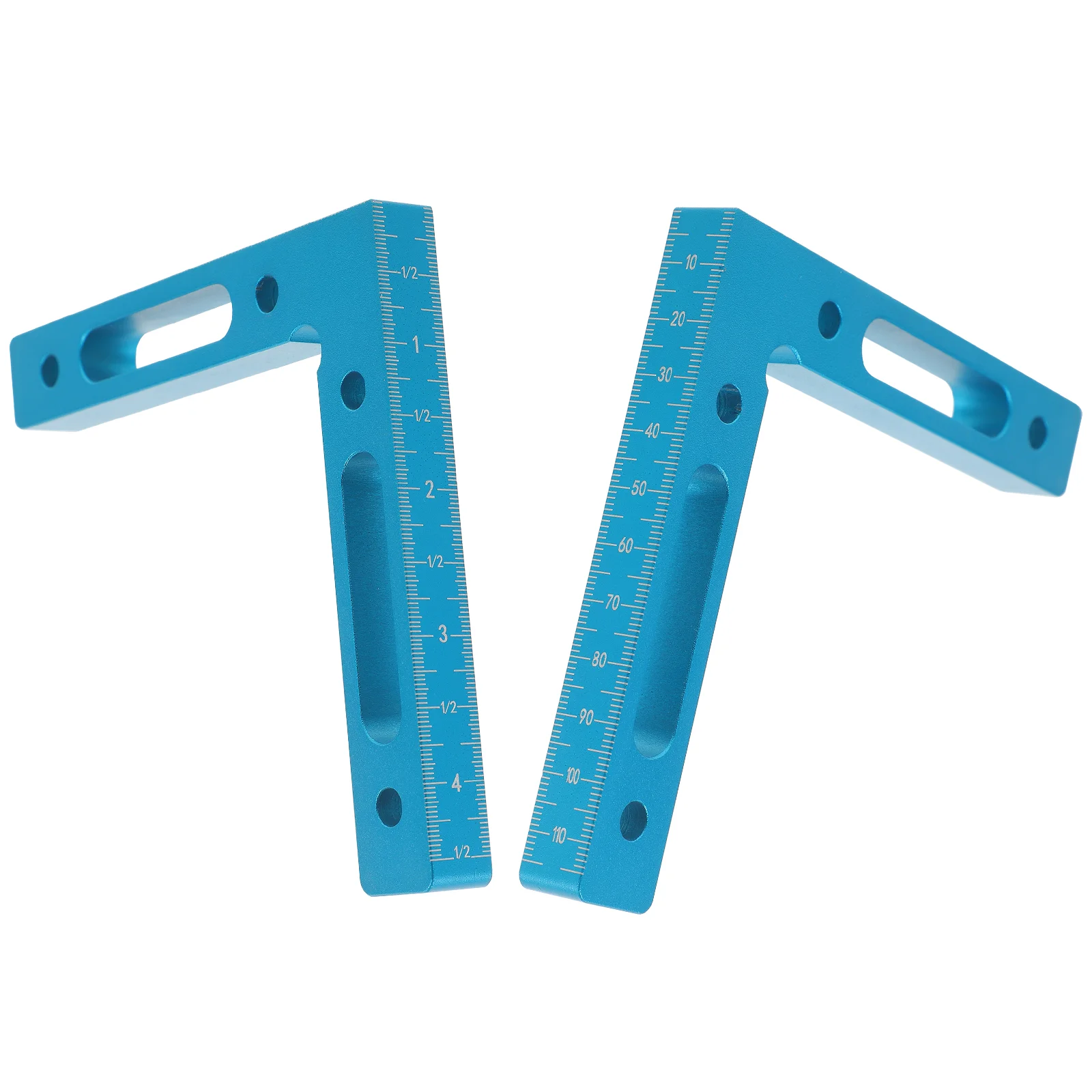 

2 Pcs Corner Clamp Carpentry Square Ruler 90 Degree Clamps Woodworking for Angle Tool Fence Tools Blue