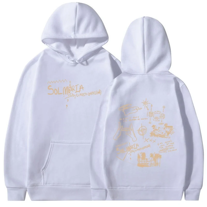 Eladio كاريون سول ماريا جولة 2025 الخريف الشتاء الرجال النساء المألوف الهيب هوب المتضخم فضفاض عادية نقية كنزة صوفية قطنية/بلوزة قطنية قطنية #3