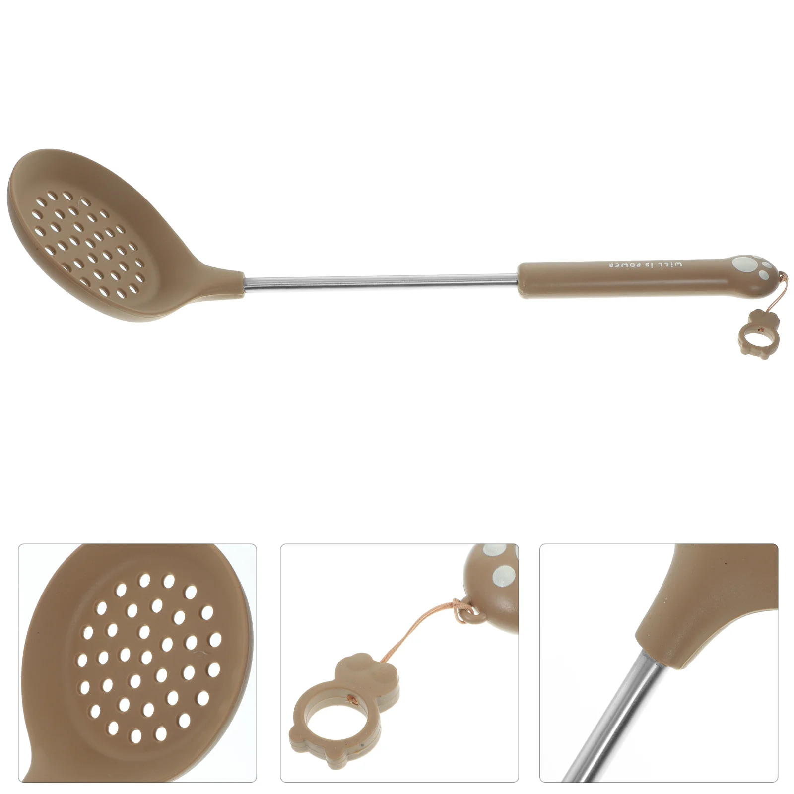 

Silicone Colander Spoon Stainless Steel Strainer Spoon For Noodle Pasta Rice Drainer Kitchen Tools Gadgets