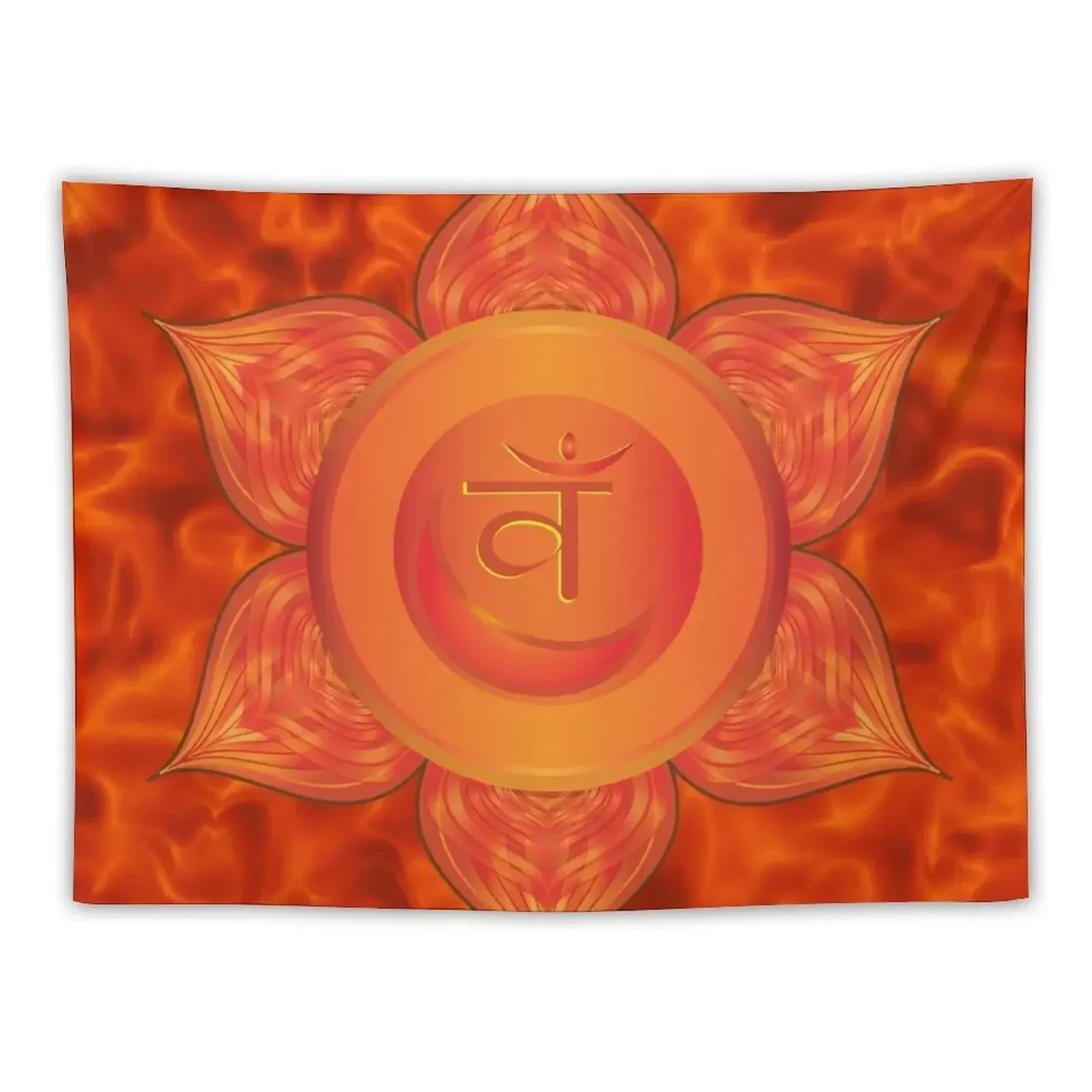 Sacral Chakra with orange flare BG Tapestry Room Decorator On The Wall Home Decoration Room Design Tapestry