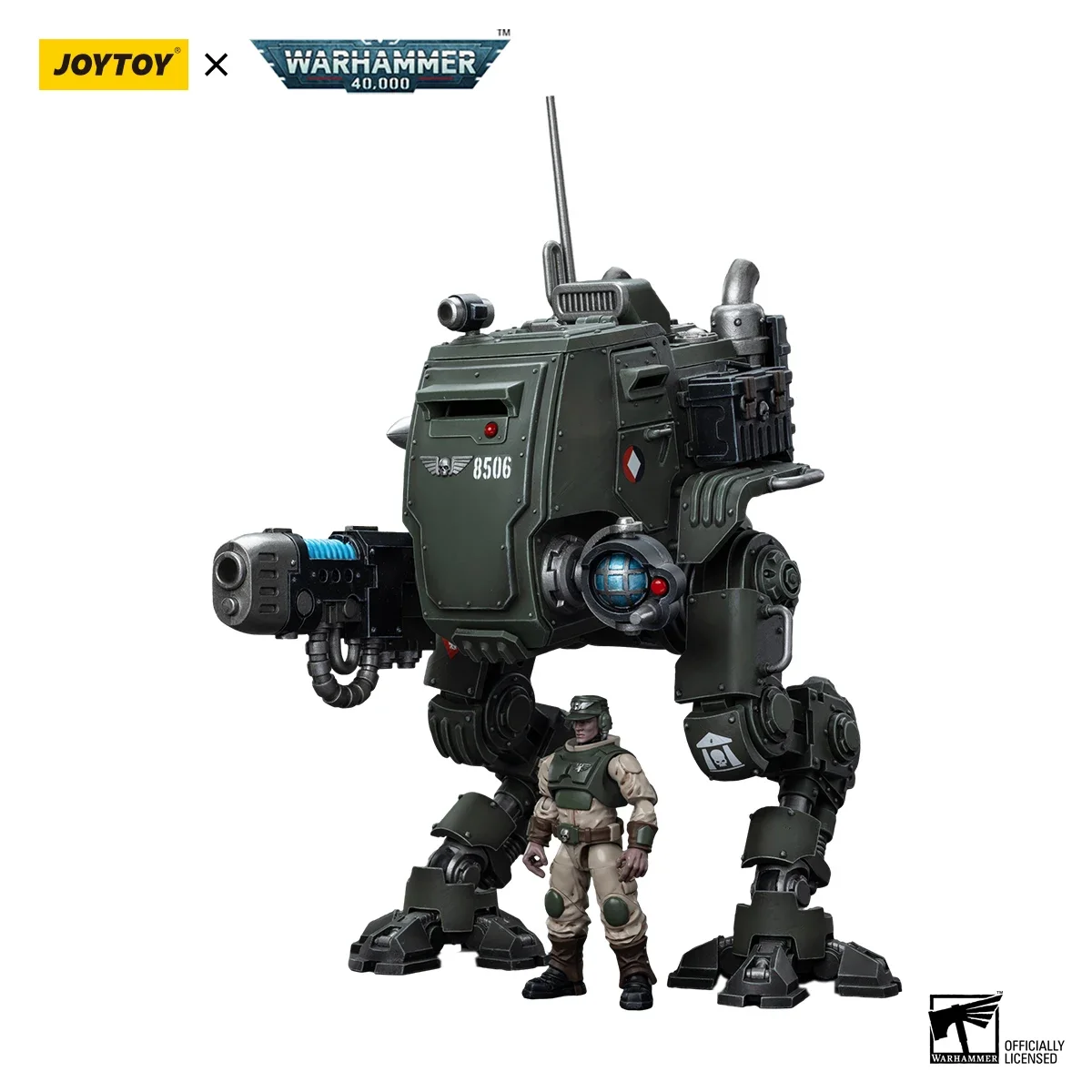 

JOYTOY Warhammer 40k 1/18 Action Figures Anime Mecha 25cm Astra Militarum Cadian Armoured Sentinel Collection Model Toys