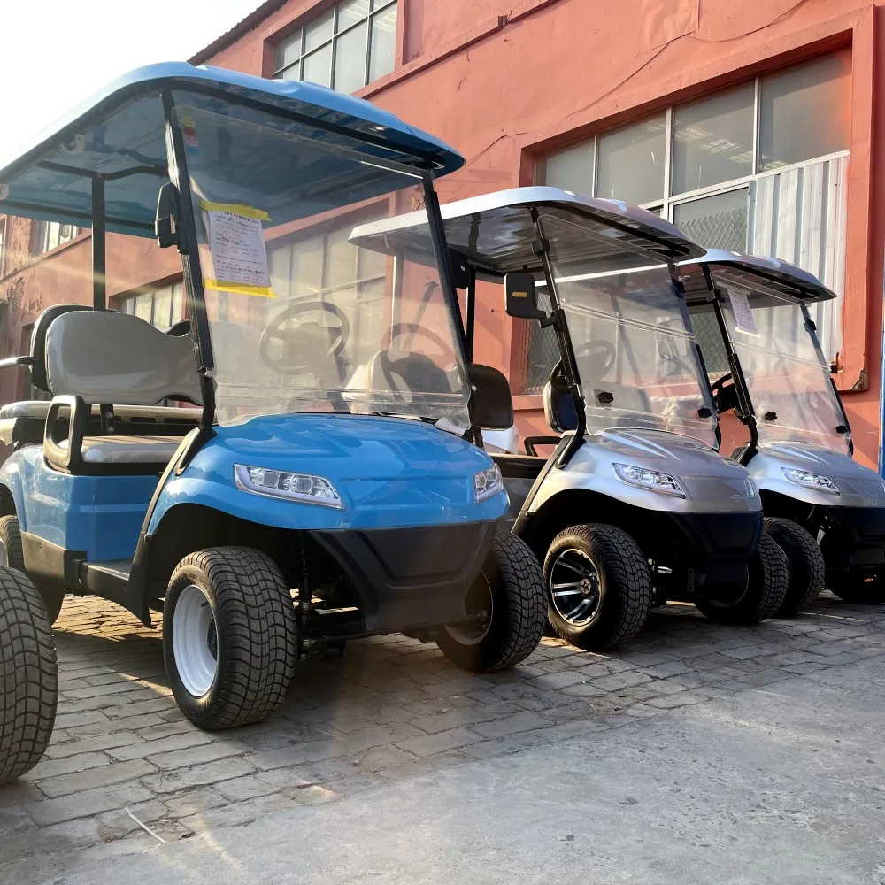 Golf Course New Design 4 Seater Electric Golf Cart Low Speed ​​Buggy For Park And Resort Multimedia Screen Electric Golf Cart