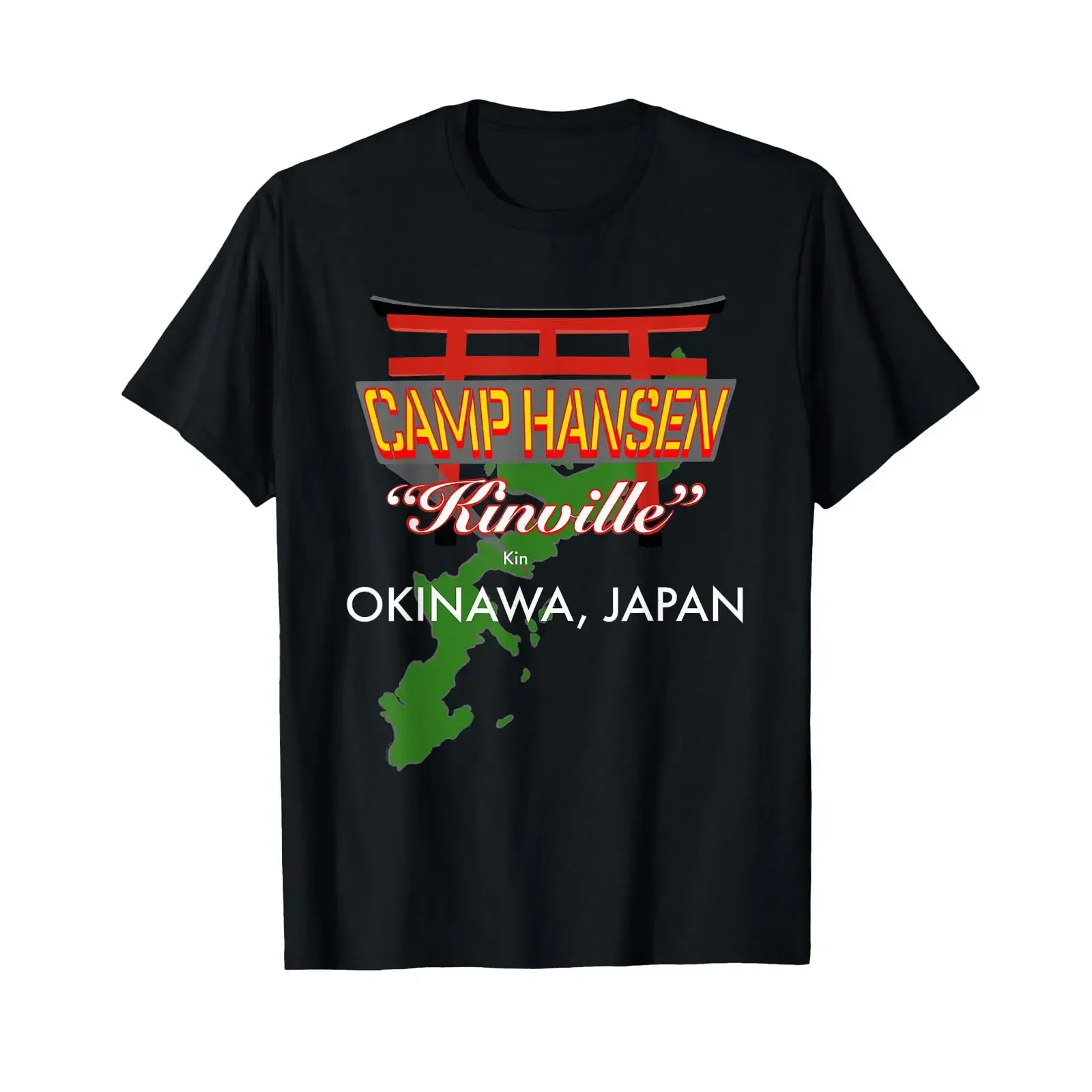 Camp Hansen Kinville Okinawa Japan T Shirt vintage Washed homme graphic Soft Comfortable Unisex Stretched Breathable
