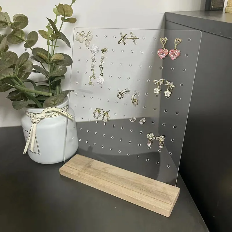 

Acrylic Stud Display Stand Earring Accessory Storage Rack Bracelet Desktop Ornament Display Rack Home Decoration Items