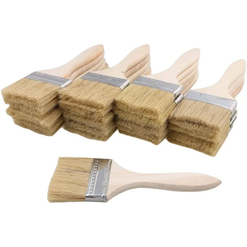 Hot 5Pcs Paint Brushes 70mm Chip Paint and Varnish Brush Perfect for Wall and Wood Painting Stains Glues