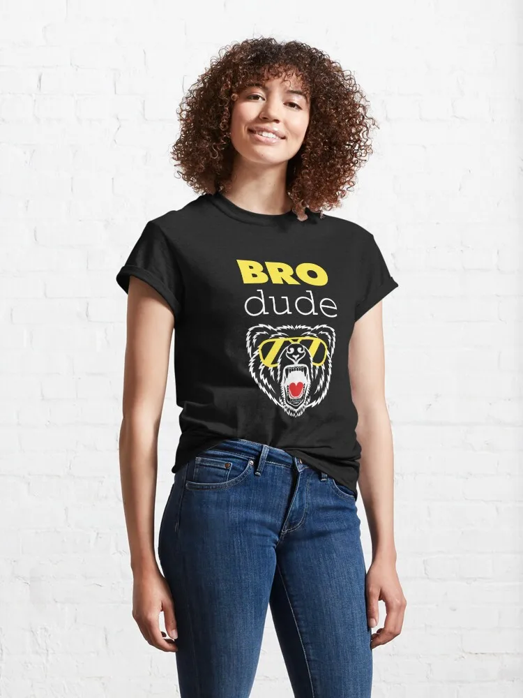 Bro Dude Hi Energy Jock Jams Classic T-Shirt Short Sleeve Tops Tees Cotton Print Tshirts New Fashion Top Tees