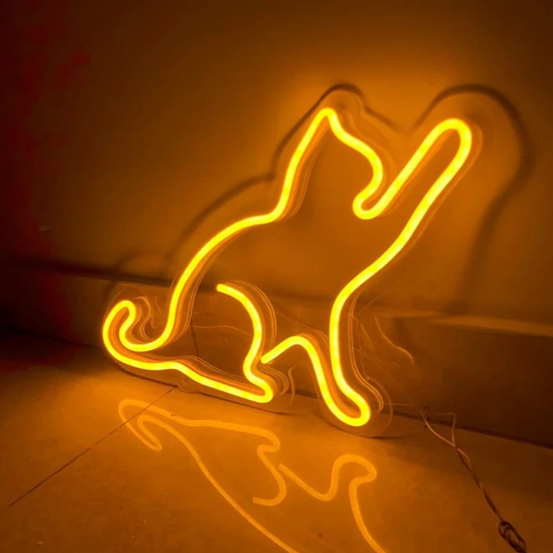 

Cute Cat Neon Signs Led Light for Bar Pub Club Home Wall Hanging Flex Neon Lights Wedding Home Party Decor