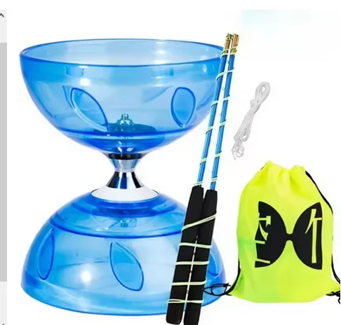Portable Diabolo Set Yo-Yo Diabolo Toy Outdoor Fitness Equipment Suitable For Adults And Children Soft Rubber Diabolo Ringing