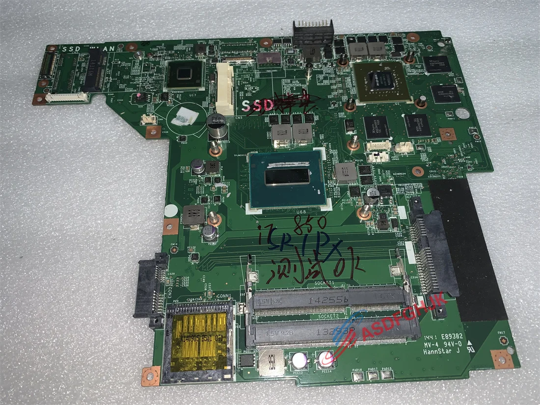 Used Genuine MS-16GF1 For Msi GE60 MS-16GF Motherboard WITH I7-4710HQ CPU AND GTX850M    tesed ok