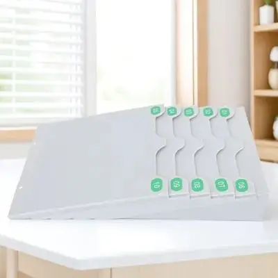 

Adjustable 10-Slot Rack Wall Mount PP Attendance Holder Office Organizer Employee Badge Clocking System