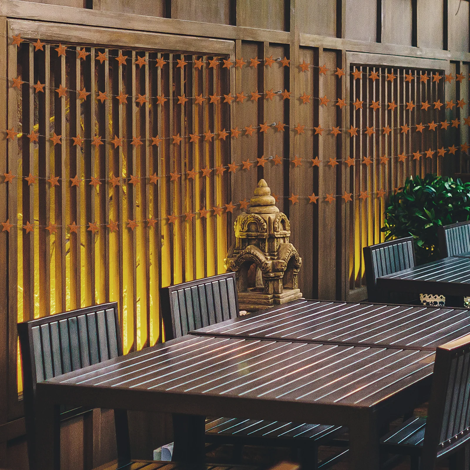 

30Pcs Five Accessories Small Metal Stars Rustic Classic Design Christmas Hanging Decorations Home Fireplace Wall