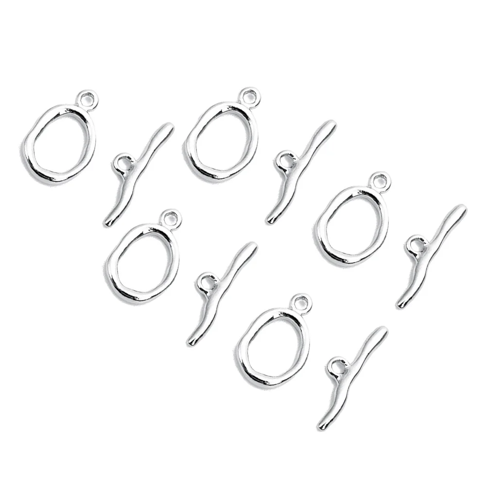

5Set Metal Jewelry Connecting Clasps Silver Plated DIY Necklace Chain Connector for Bracelet Anklet Craft Repair Gift Idea