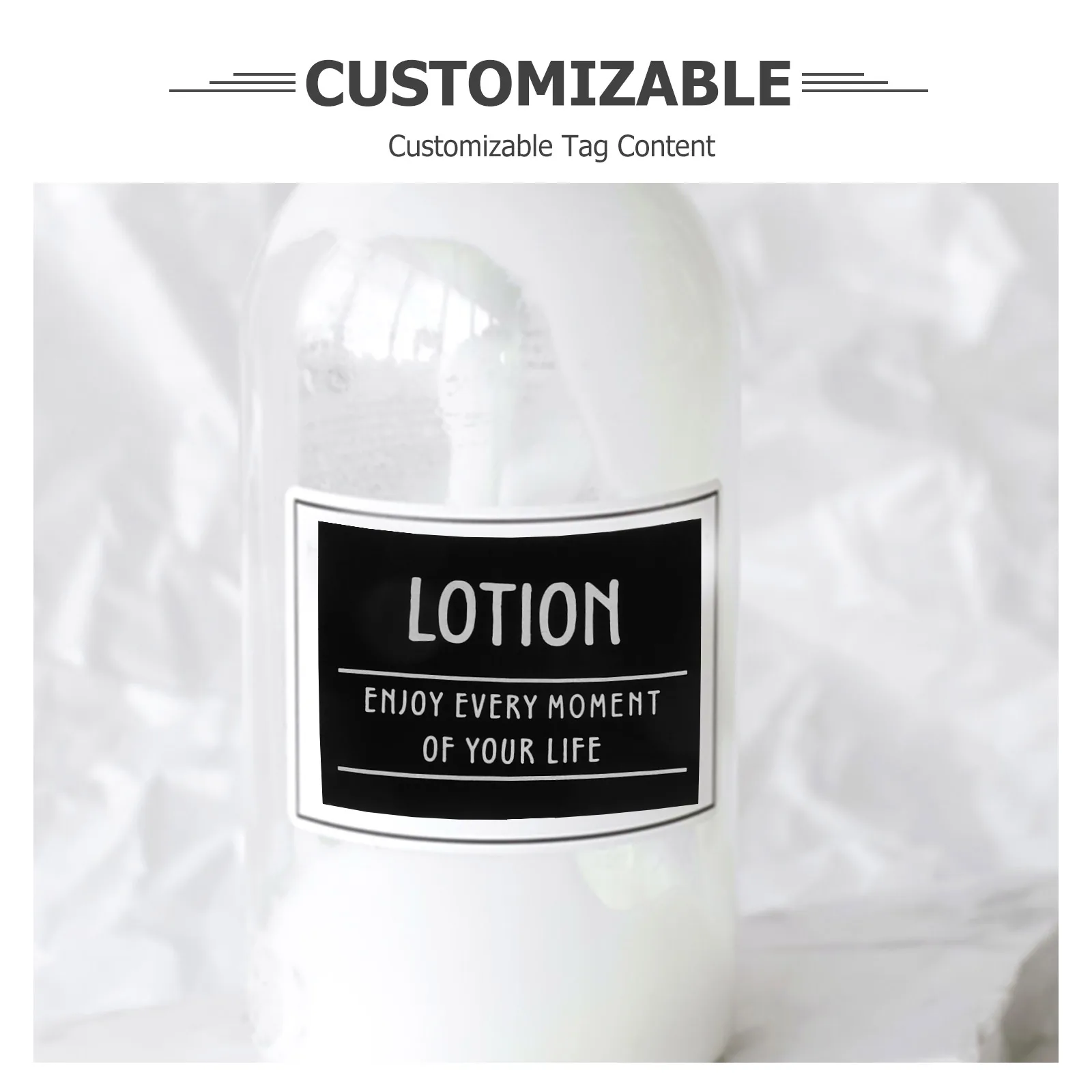 

Waterproof Labels Bathroom PVC Selfadhesive Organization Stickers Shampoo Dispenser Tags Kitchen Glass Bottles Decor OilProof