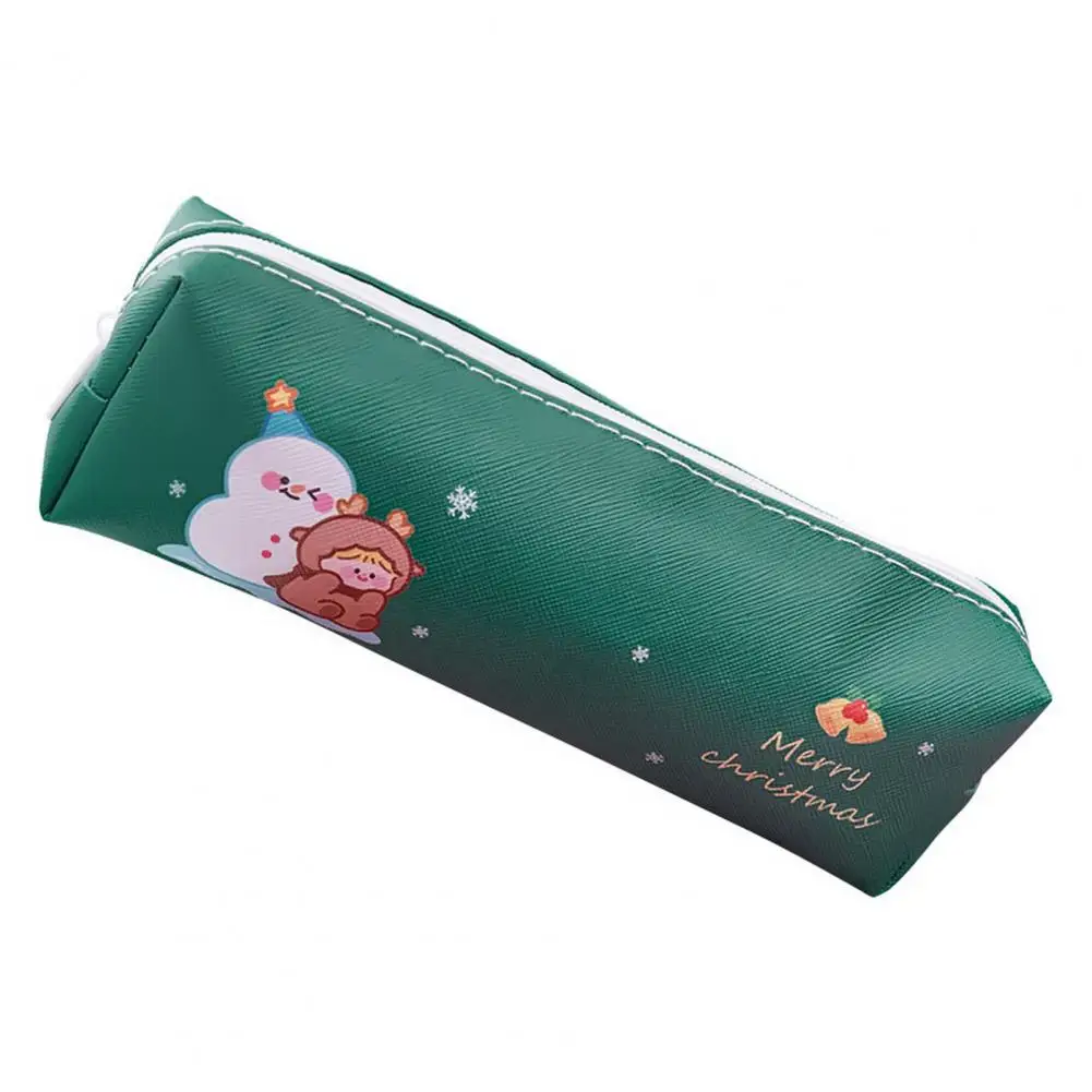 Christmas Pencil Bag Men Rabbit Pattern Zipper Closure Storage Bag Student Stationery Cosmetic Bag