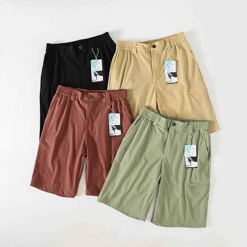 

Outdoor Men's Lightweight Qui Dry Breathable Casual Elastic Waist Thin ort Pants Summer Straight Leg Faion Urban Youth ...