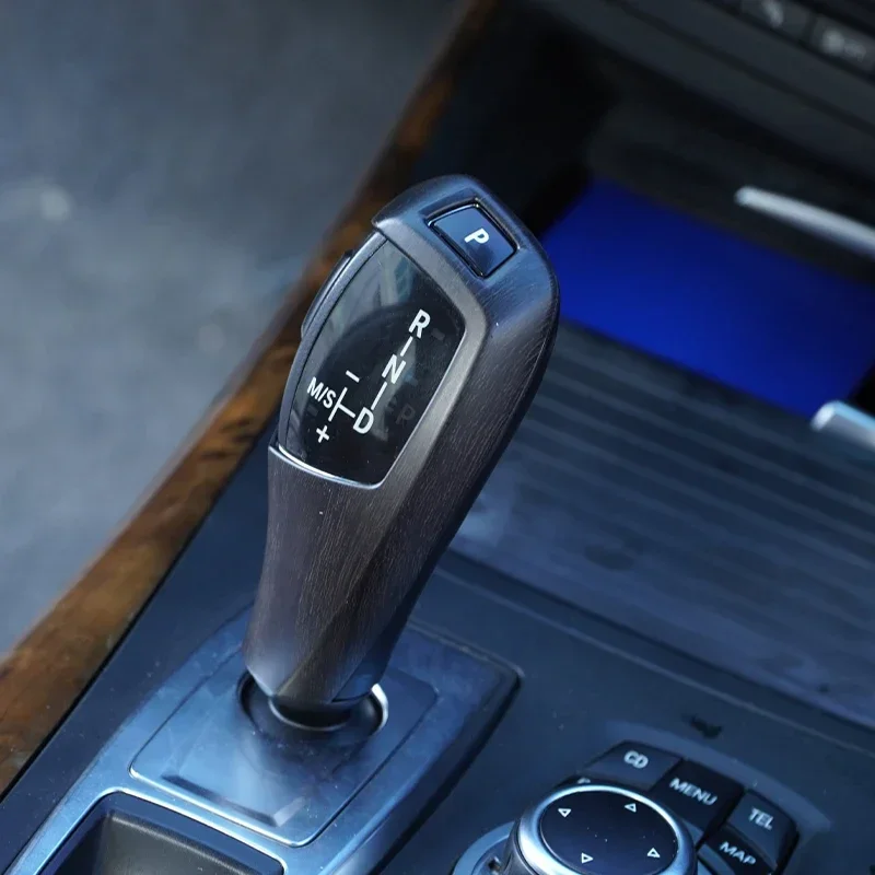 

For 2008-2013 BMW X5 X6 E70 E71 ABS Carbon Fiber Car Styling Car Gear Head Shift Knob Cover Trim Sticker Car Interior Parts