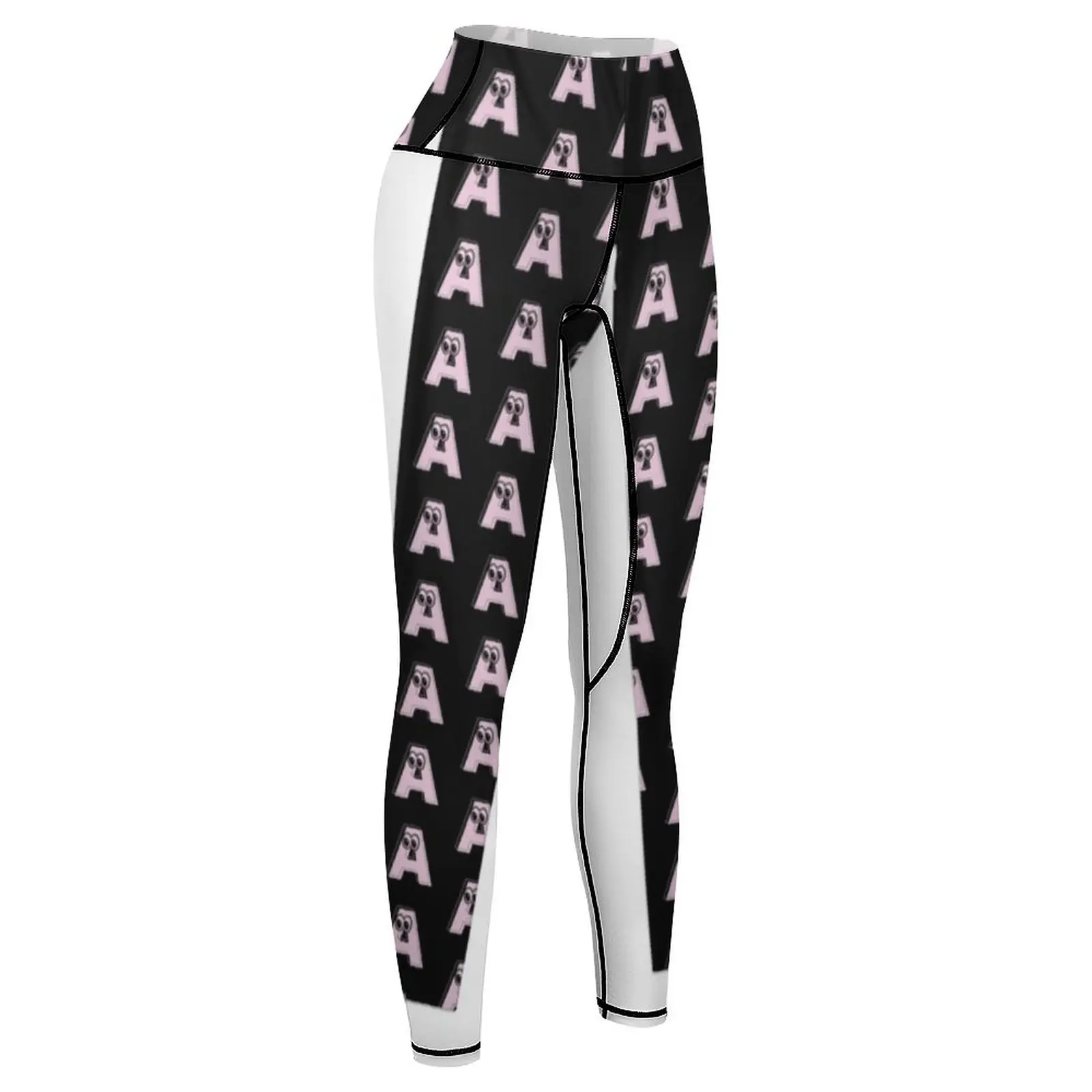 Pink letter A with eyes Leggings sports for sport legging sporty woman push up Womens Leggings