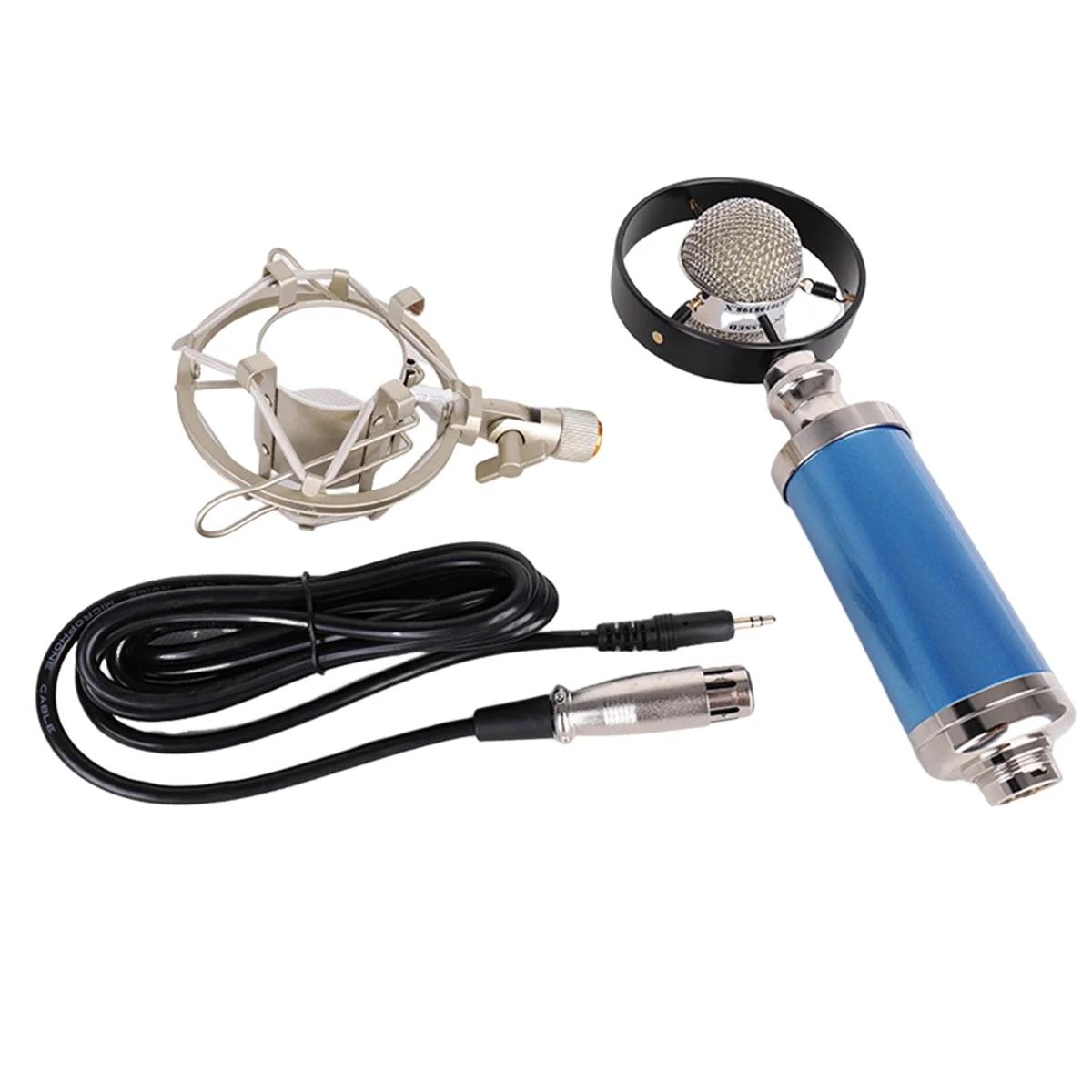 Professional Condenser Wired Vintage Recording Studio Microphone for Live Broadcast Blue