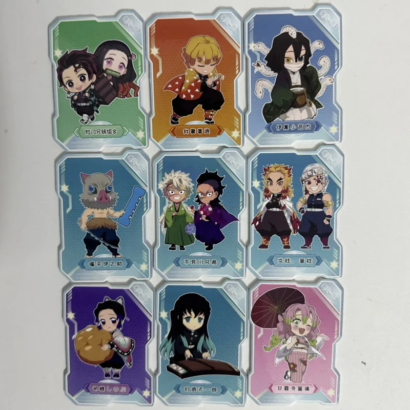 

Аниме Demon Slayer QR-карты Agatsuma Zenitsu Kochou Shinobu Iguro Obanai Коллекционная карта Рождественский подарок на день рождения Детские игрушки