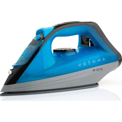 The King P 749 Easysteam Ceramic Based Steam iron 2200 W Gray Blue