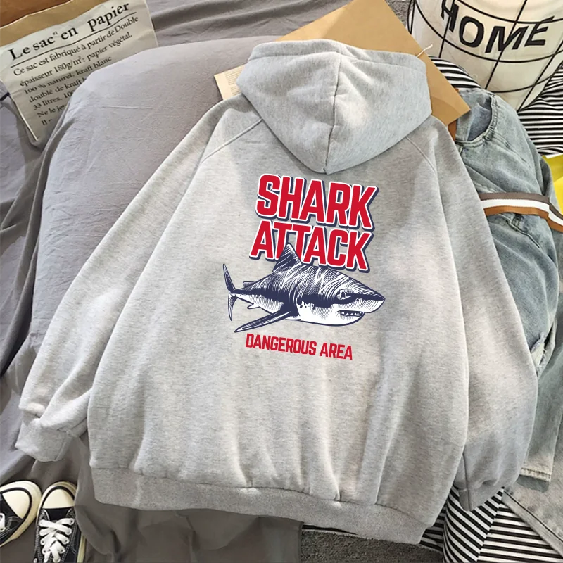 SHARK ATTACK Dangerous Area Logo,Iron on Transfers For Clothing Patches,DIY Suitable for Hoodies,T-shirts,pillows,canvas bag,etc