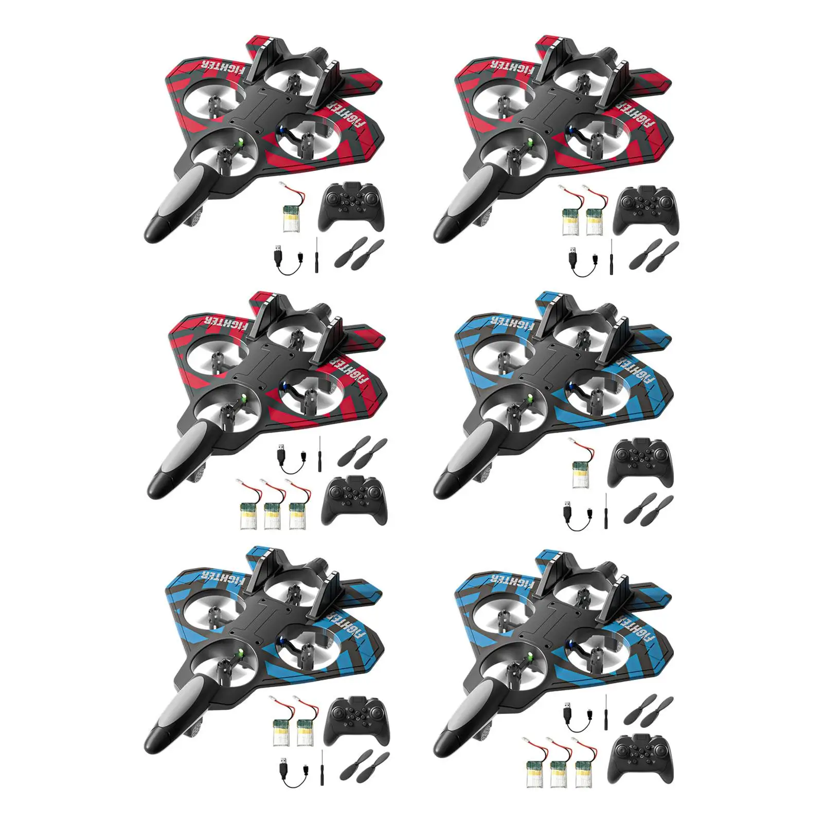 Remotely-controlled Airplane 2 Speeds Adjustable EPP Foam Durable Glider with LED Lights for Indoor Outdoor Fun