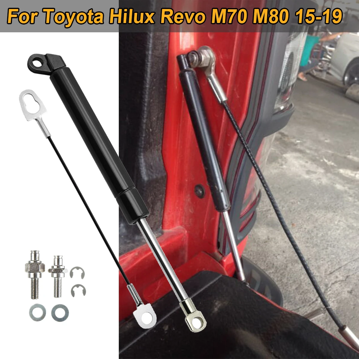 Tailgate Assist Lift Support Gas Spring Shock Slow Down Damper For Toyota Hilux Revo M70 M80 2015 2016 2017 2018 2019 Car Tuning