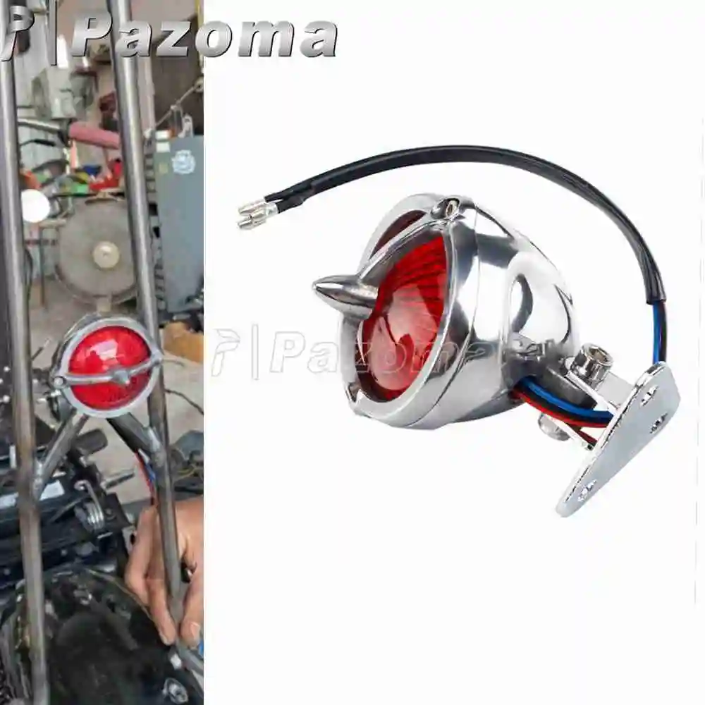 Universal Motorcycle Retro LED Taillight Running Stop Lamp For Harley Honda Suzuki Yamaha Chopper Bobber Cafe Racer Rear Lights
