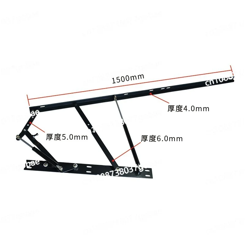 Box Lift Air Rod Support  Balance Bracket Ribs Bed Lift Tatami Pneumatic Frame