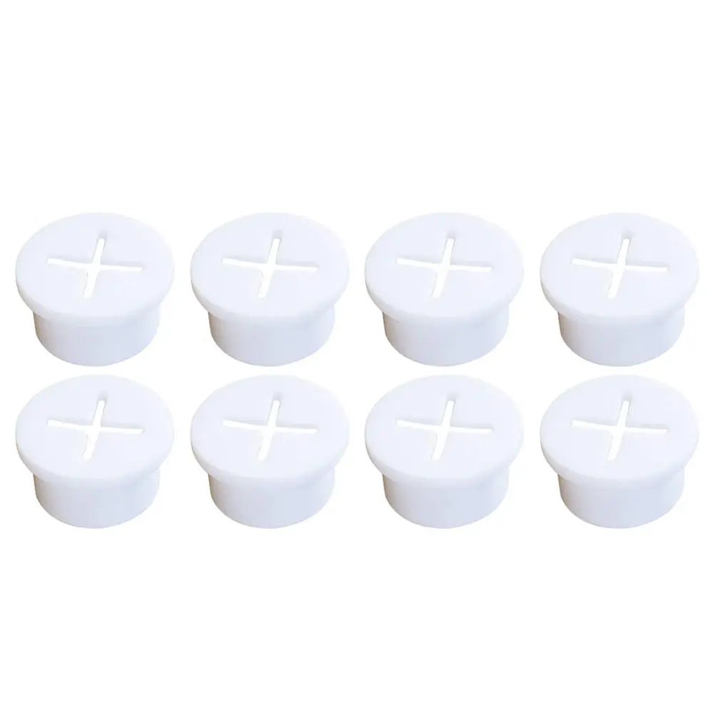 8Pcs Rubber Cable Wire Grommet White Desk Hole Cover Furniture Cord Organizer Wire Management Dustproof Cable Organizer