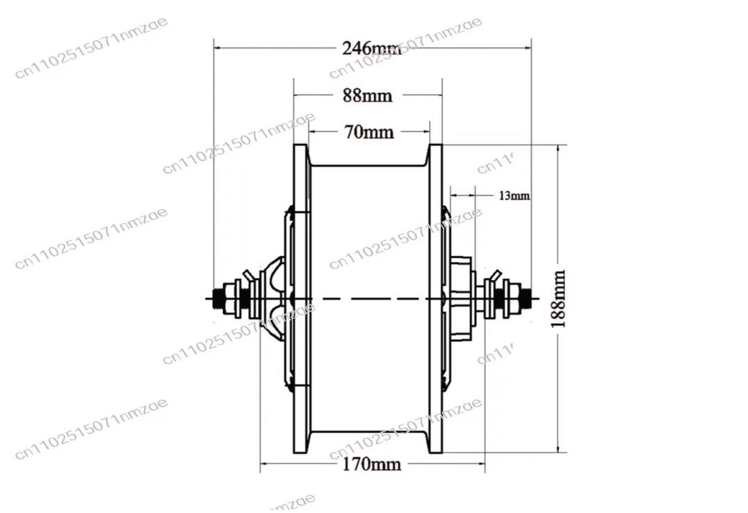 

10 square lines LY11 inch 72V6000W electric scooter split 80 magnet high speed motor