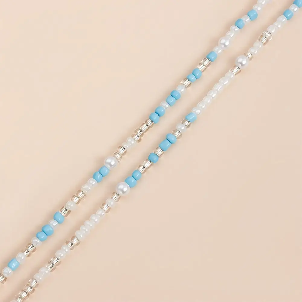 

Double Layered Bohemian Seed Beaded Waist Chain Sexy DIY Pearl Shell Waist Belt Summer Beach Body Chain
