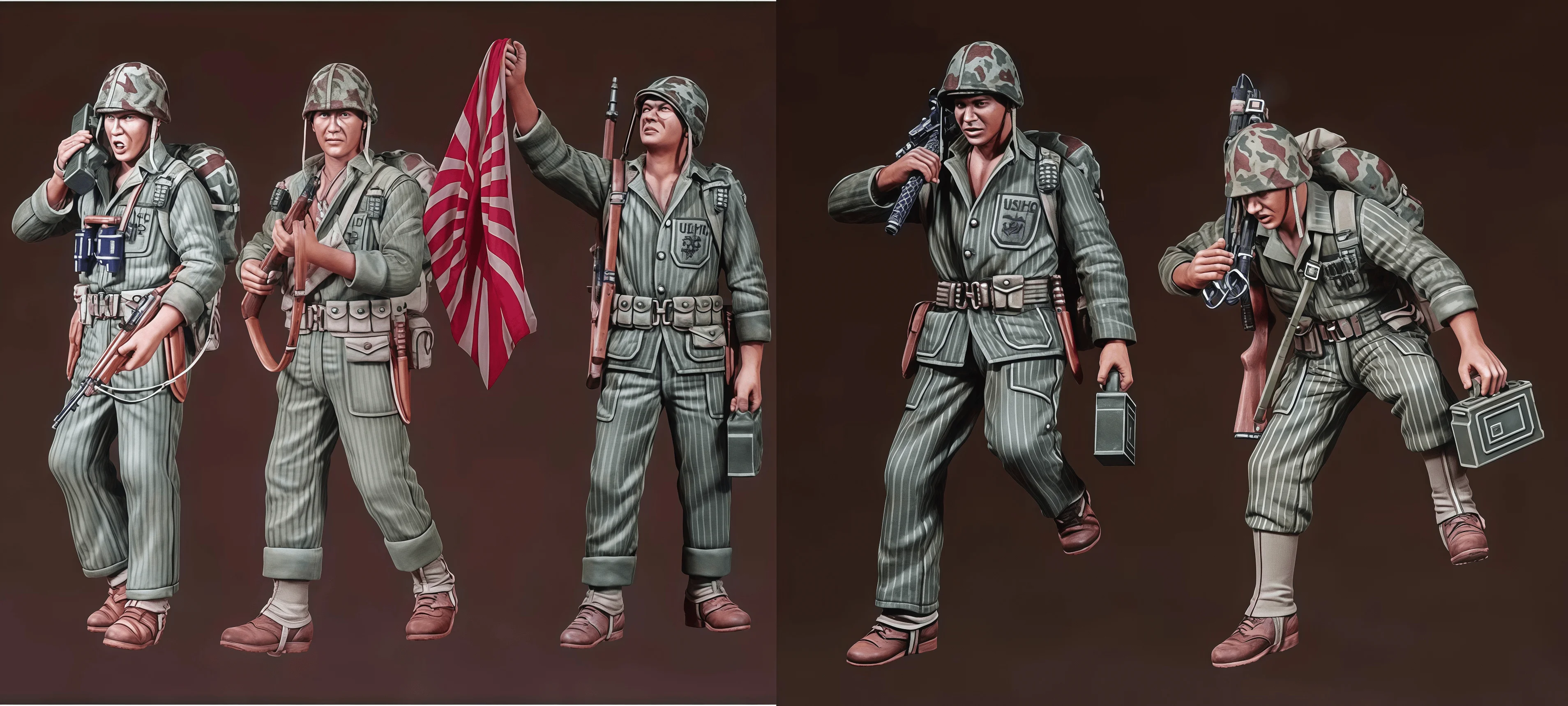 

1/35 Casting Resin Model Assembly Kit, GK, Resin US Soldier 5-person Model, Unpainted