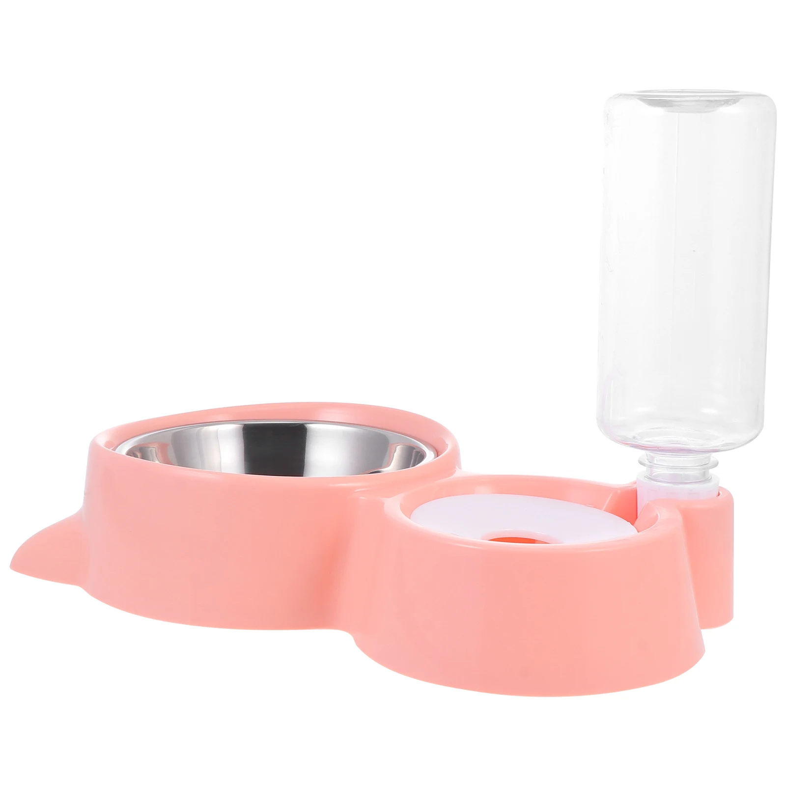 

Cat Ear Bowl Stainless Steel Automatic Water Feeder Food Dispenser Pink Easy Clean Durable Dog Cat Supplies Portable Lightweight