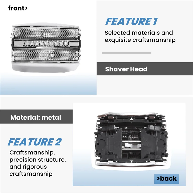 A96I-Replacement Shaver Head For Braun 70S Series 7 790Cc, 760Cc, 7850Cc, 7865Cc, 7880Cc, 7893S, 740S Cutter Replacement Head