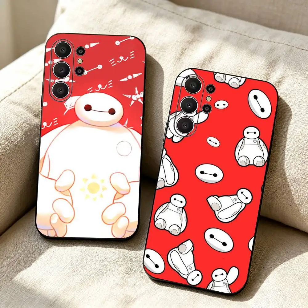 Anime B-Baymax Gift  Black Soft Silicone Phone Case for Samsung Ultra S26, S24, S21, S22, S23, S30, Plus, Lite