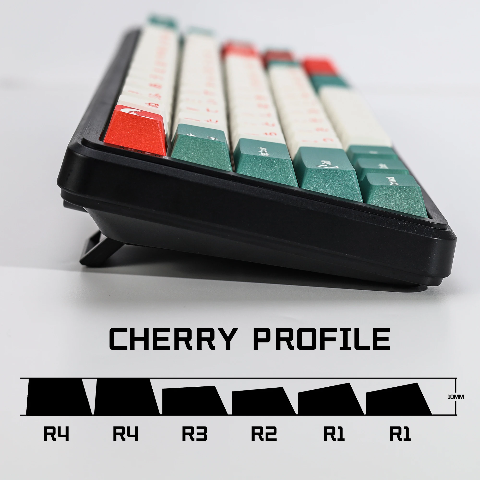 KBDiy Japanische Tastenkappen GMK Kaiju PBT 143 Tasten Retro PBT Cherry Profil Alice ISO Tastenkappen für 60% Gaming Mechanische Tastatur – Detail 3