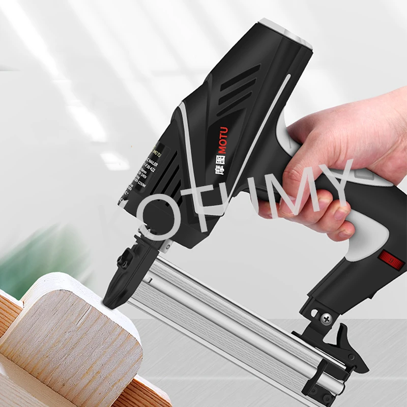 220V 2250W 6-speed Control Electric Carpenter Nailer Air Nail Gun Furniture Brad Nailer Wood Frame Stapler Carpentry Decoration